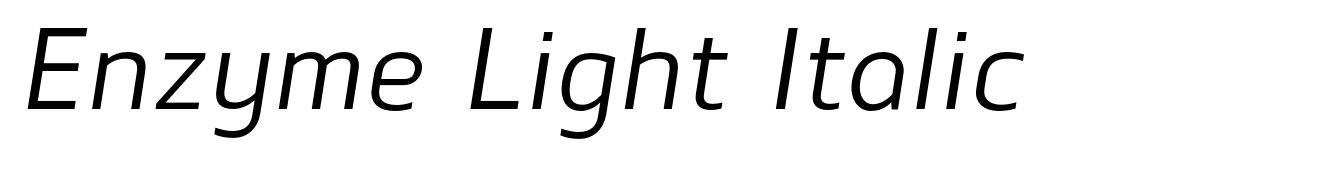 Enzyme Light Italic